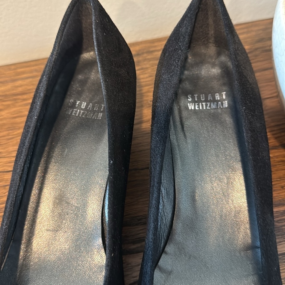Stuart Weitzman Suede Studded‎ Access Heels Wedge 8N - Picture 4 of 13